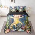 thumbnail image 2 of YST Cartoon Axolotl 7-Piece Comforter Set, Twin, Cute Salamander Ocean Animal Bedding Set, 2 of 4