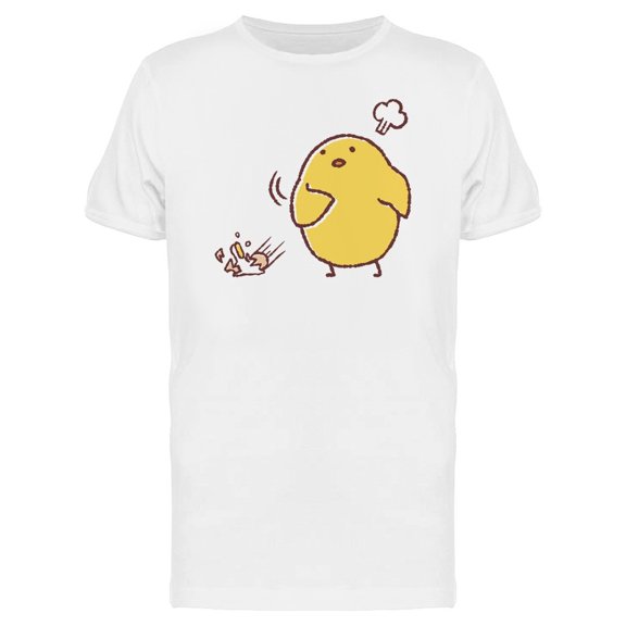 Funny Chicken Throwing Eggs Tee Men's -Image by Shutterstock