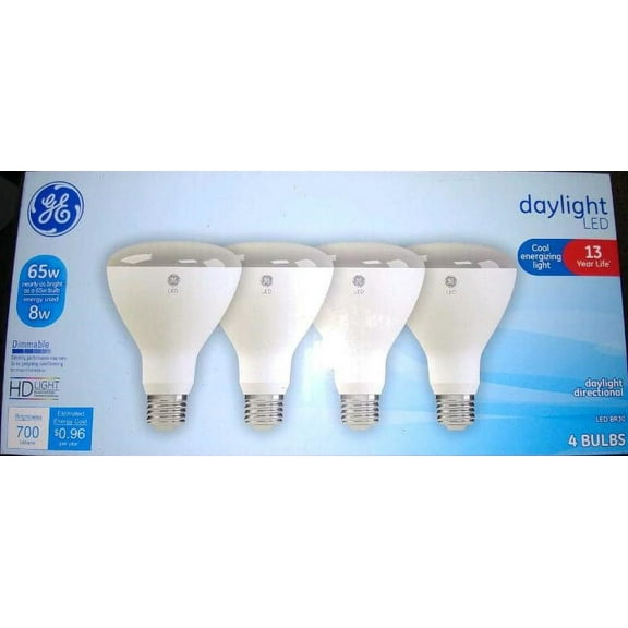 GE 43171 LED daylight BR30 8 watt = 65 watt replacement