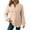 Khaki, variant on Bmawag Womens Sweatshirts Plus Size Long Sleeve V-Neck Solid Color Shirts Women Pullover Oversized Blouse Tops White S