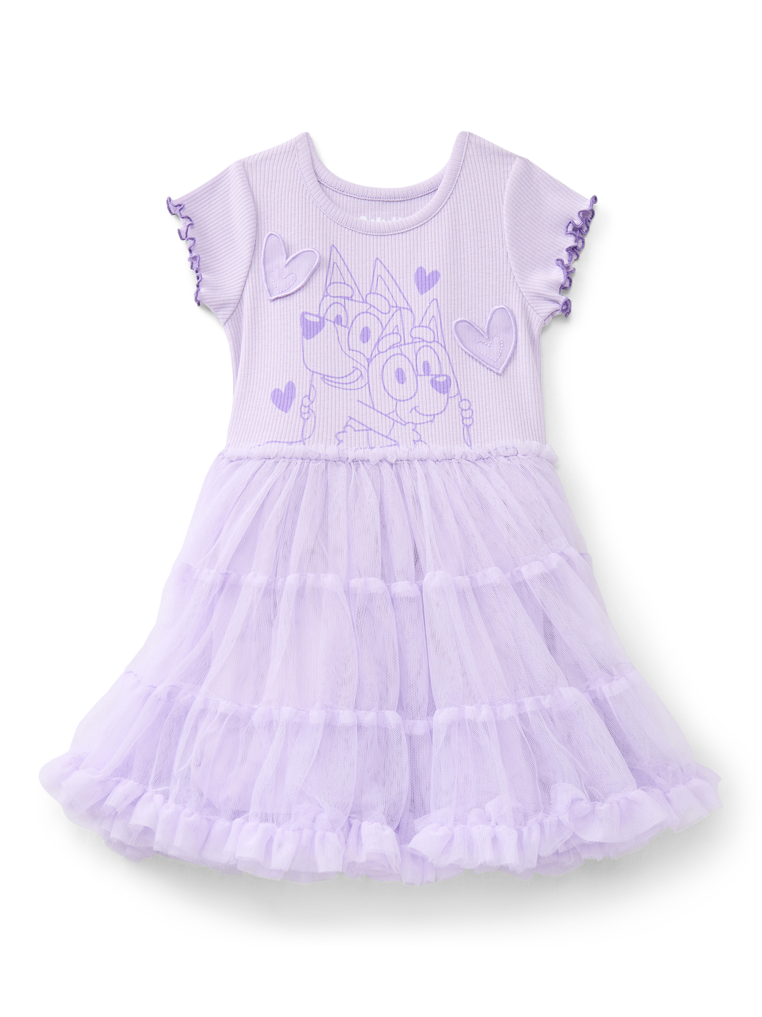 Bluey Toddler Girls' Graphic Tutu Dress with Short Sleeves photo 5