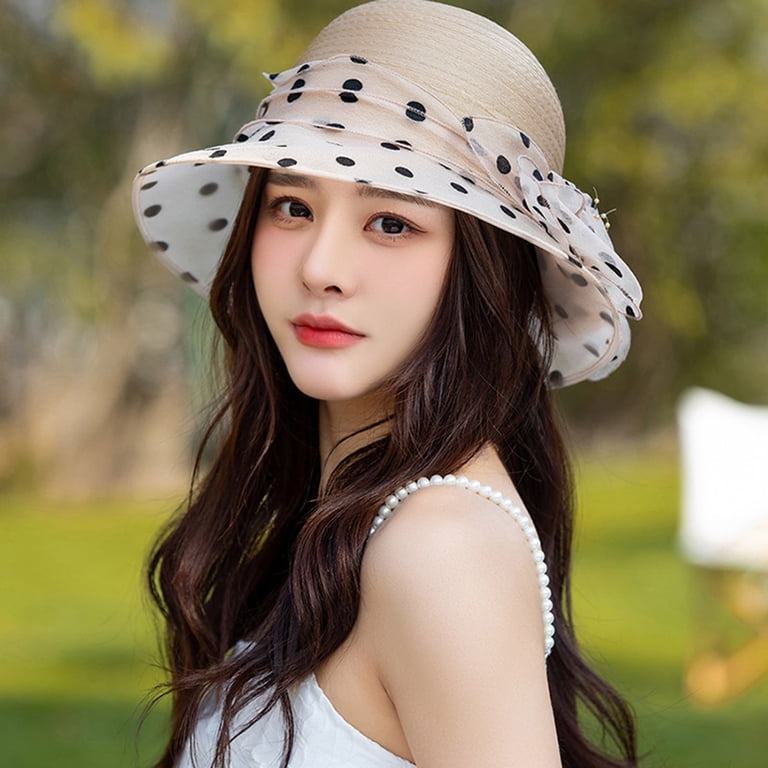 Holzkary Derby Hats for Women Flower Wide Brim Sun Hat  display picture 1