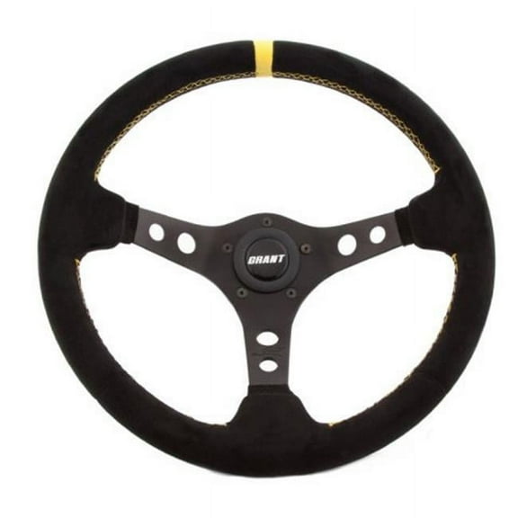 697 Suede Racing Steering Wheel with Center Marker