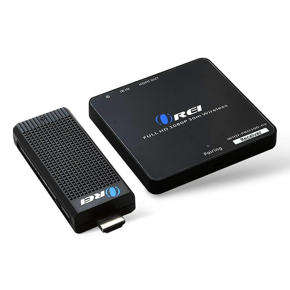 OREI Wireless HDMI Extender Transmitter Dongle & Receiver @1080P Up To 100 Feet (WHD-PRO100-K)