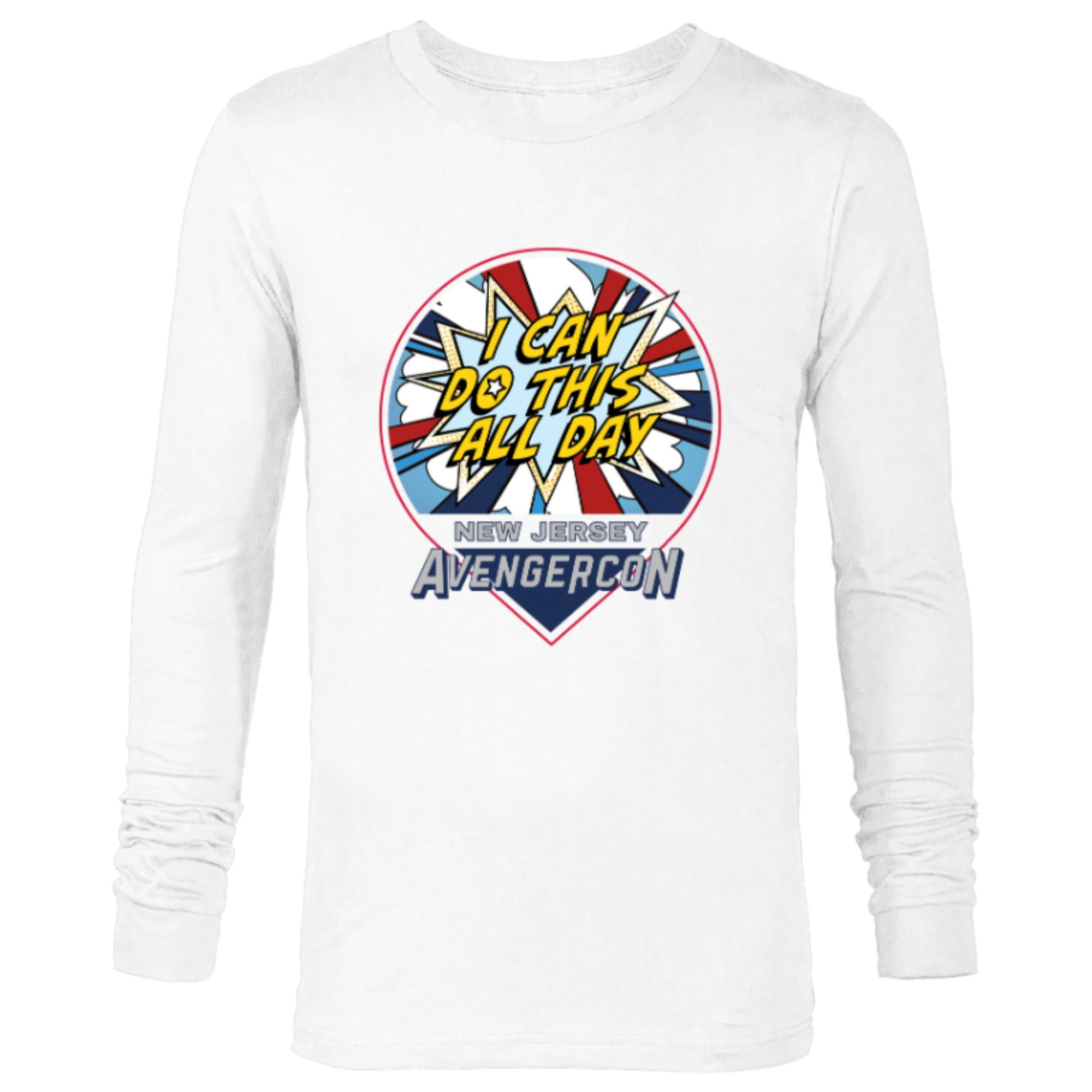 Marvel Studios Ms. Marvel Avengerscon Captain America - Long Sleeve T-Shirt for Men - Customized-White