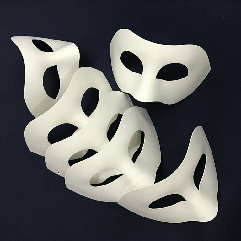 5 Pcs blank white masks Cat paper mache mask Cat Face paper mache