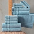 thumbnail image 5 of Jumbo Large Bath Sheets Towels 2 Pack Soft and Absorbent, 100% Cotton Towels (Light Blue, Bath Sheet), 5 of 6