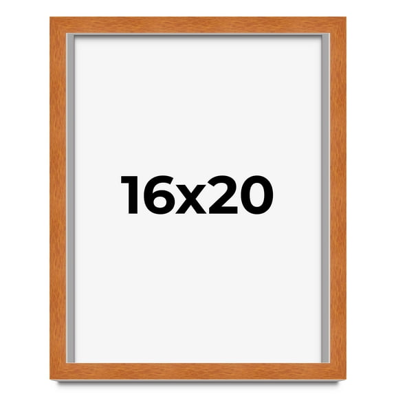 16x20 Shadow Box Frame Brown | 0.875 Inches Deep Real Wood Contemporary Shadowbox Display Frame |