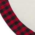 thumbnail image 3 of Northlight 48" White, Red and Black Buffalo Plaid Tree Christmas Tree Skirt, 3 of 4