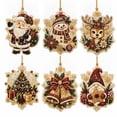 thumbnail image 2 of Kiplyki 6Pcs DIY Pearl Art Christmas Ornament Kit Hanging Diamond Art Christmas Ornament Set Includes Pearls Colorful Beads Art Craft Shimmering Holiday Gift for Tree Window Wall Fireplace Decor, 2 of 6
