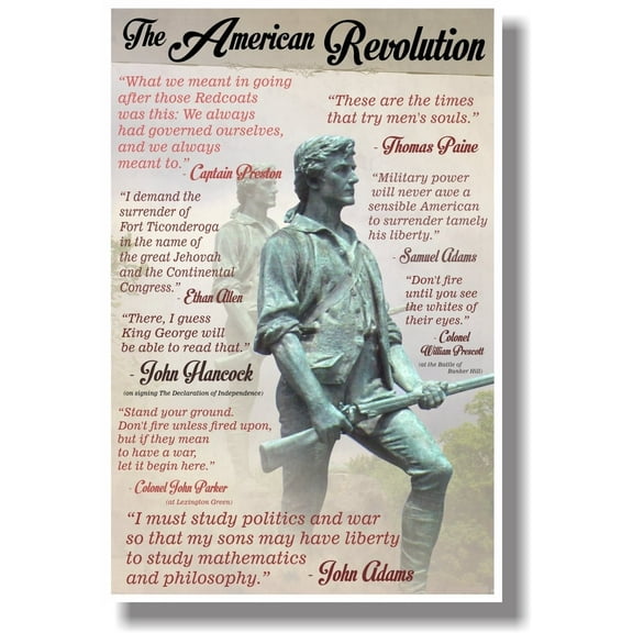 The American Revolution Quotes - NEW Social Studies POSTER