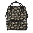 thumbnail image 1 of Fotbe funny Retro Skull Mochila Maternidad - Lona de Sarga Impermeable, Mochila de Pañales de Gran Capacidad con Múltiples Bolsillos y Correas Ajustables, 1 of 6