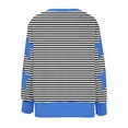 thumbnail image 6 of Hanen Long Sleeve Womens Tops Casual Fashion Women's Fall Stripe Star Long Sleeved Side Slit Pullover Sweatshirt Round Neck Loose Top Athletic Sweatshirts for Women, 6 of 6