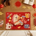 thumbnail image 5 of Diatomaceous Earth Doormat, Absorbent Non-Slip Entry Mat, 24"x16" Indoor/Outdoor Water & Dirt Trapping Welcome Mat, Easy Clean Decorative Red Horse Design Floor Mat, 5 of 5
