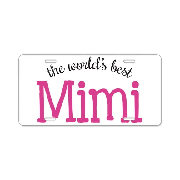 CafePress - World's Best Mimi - Aluminum License Plate, Front License Plate, Vanity Tag