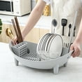 thumbnail image 6 of Dish Drying Rack, Modern Sink Drainer with Strainer extenable spout, Pots & Pans, Space Saving Kitchen Dish Racks, Kitchen Counter Dish Drainer, 6 of 6
