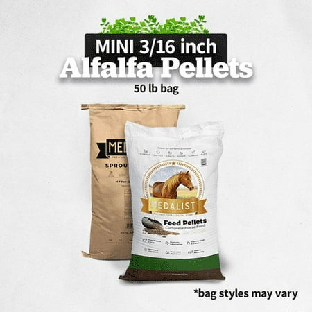 Medalist Feed Mini Alfalfa Pellets for Smaller Animals (Pig, Goat), 50 lbs