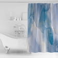 thumbnail image 2 of Navy Blue Shower Curtain Set ，Waterproof Fabric Shower Curtains Marble Golden Lines Modern Ombre Abstract Shower Curtains for Bathroom,Bathroom Decor 72"x84", 2 of 6