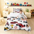 thumbnail image 3 of Erosebridal Race Car Twin Comforter Sets, Trophy Bedding Set, Black Red, Reversible 2pcs 1 Comforter and 1 Pillowcase, 3 of 6