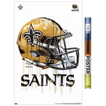 NFL New Orleans Saints - Drip Helmet 20 Wall Poster, 22.375" x 34"