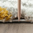 thumbnail image 4 of Contemporary 5x8 Area Rug Shag Thick (5'3'' x 7'3'') Geometric Gold, White Living Room Easy to Clean, 4 of 8