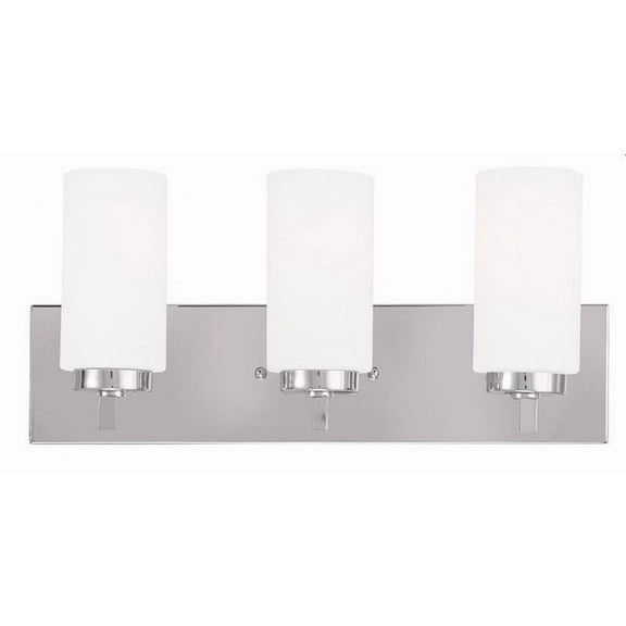 3 Light Bathroom Light in New Traditional Style 18 inches Wide By 8 inches High-Polished Chrome Finish Bailey Street Home 218-Bel-1764332