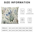 thumbnail image 5 of JEUXUS Spring Wildflowers Butterfly Green Wild Flower Plant Zipper Closure Plush Pillowcase White, 5 of 5