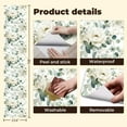 thumbnail image 5 of Boho Peel and Stick Wallpaper White Floral Watercolor Eucalyptus Leaves Gold Accents Wall Mural 23.6in x 9.8ft Self Adhesive Removable Wall Paper Renter Friendly Wallpaper for Nursery Bedroom, 5 of 8