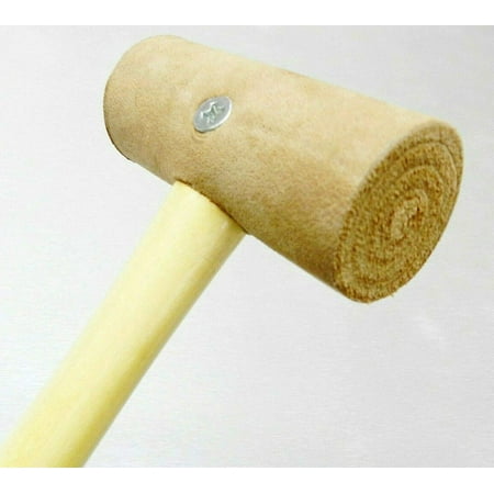 

Soft Rawhide Mallet 1-1/2 Diameter Head Natural Rawhide Non-Marring #3 Hammer