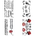 thumbnail image 4 of Waterproof Tattoo Stickers English Alphabet Symbol Flower Tattoo Sticker - Temporary Tattoo, 4 of 5