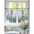 thumbnail image 3 of Summer Marine Life Sheer Curtains 45 Inch Long 2 Panels, Ocean Seahorse Starfish Coral Coastal Anchor Light Filtering Rod Pocket Curtains, Sheer Voile Drapes for Living Room Bedroom, 52"x45", 3 of 8