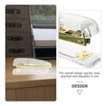 thumbnail image 3 of Rose Gold Stapler Plastic Clear Decorative Hand Transparent Office Supplies Cute Stationery Coworker Gift Small, 3 of 6