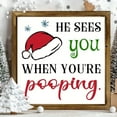 thumbnail image 6 of Clearance&nbsp;Sale!! Hot Double Wooden Christmas Picture Frame Christmas Tabletop Decoration Christmas Decor He Sees You When You're, 6 of 8
