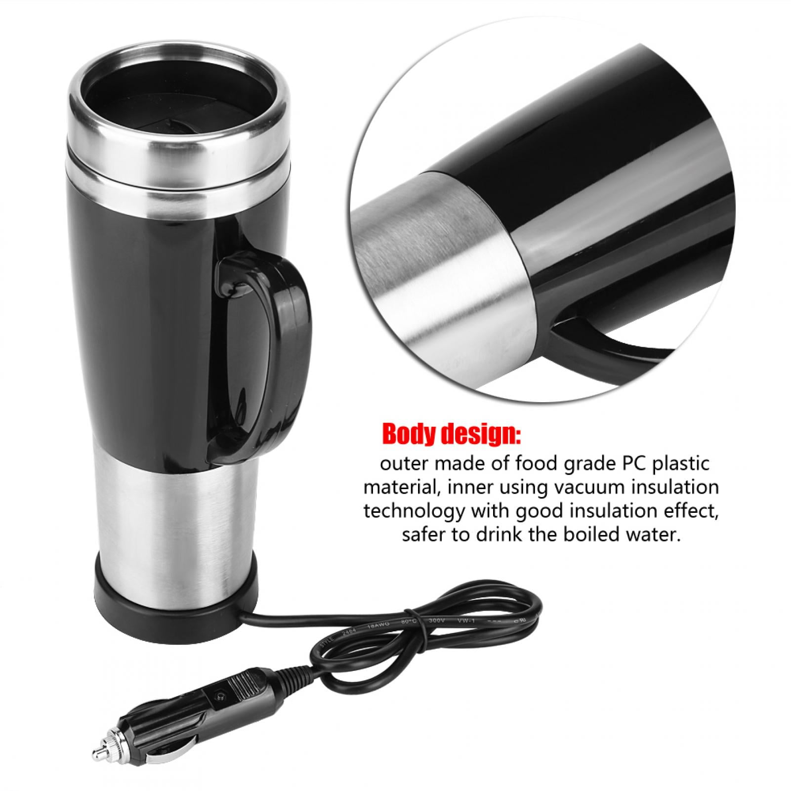 Gobelet Isotherme électrique Pour Voiture - 12 V - 450 Ml - En Acier Inoxydable - Pour Conserver Au Chaud - Pour Le Café, Le Thé Et Le Lait