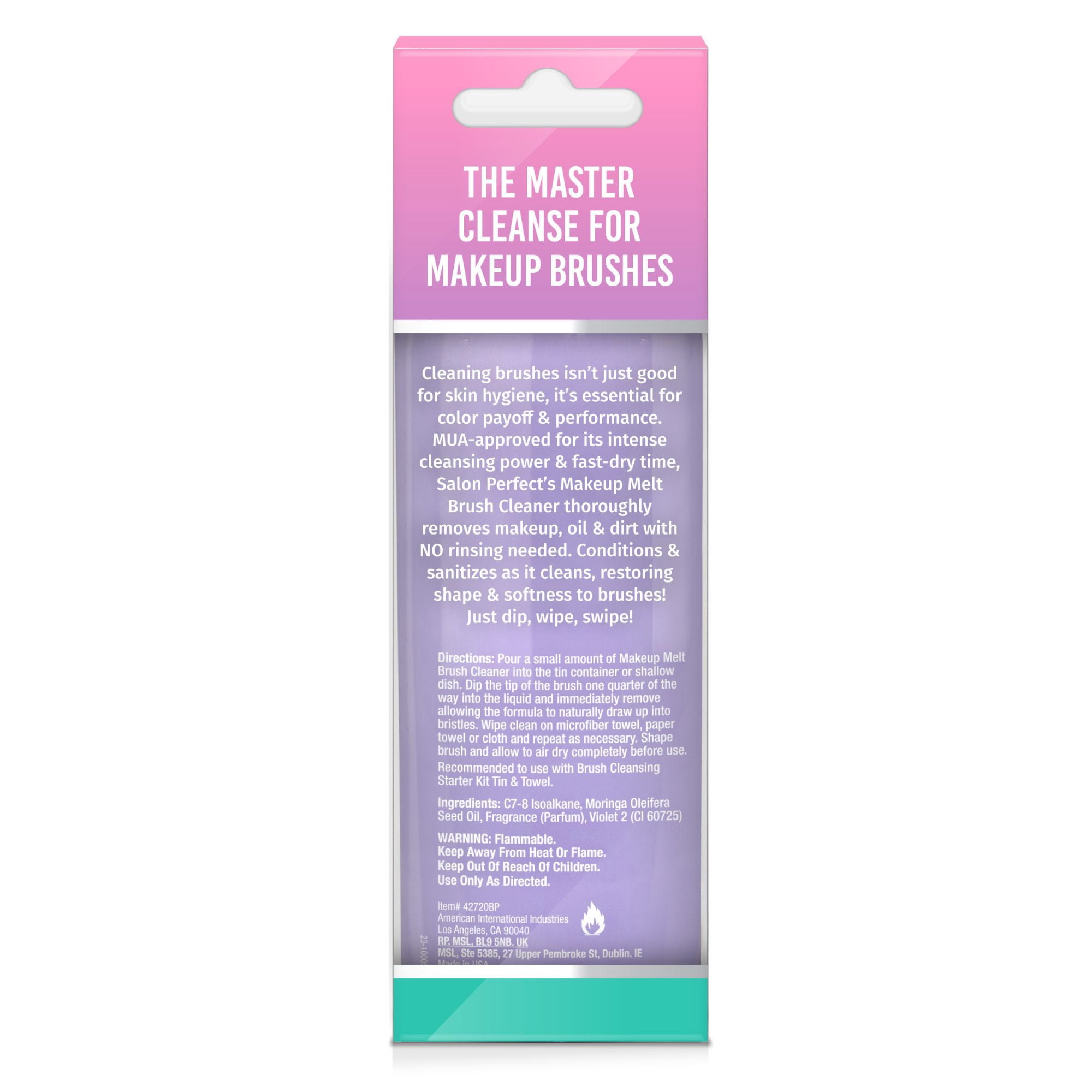 Salon Perfect No Rinse Makeup Brush Cleaner Solution, 6.5 fl oz