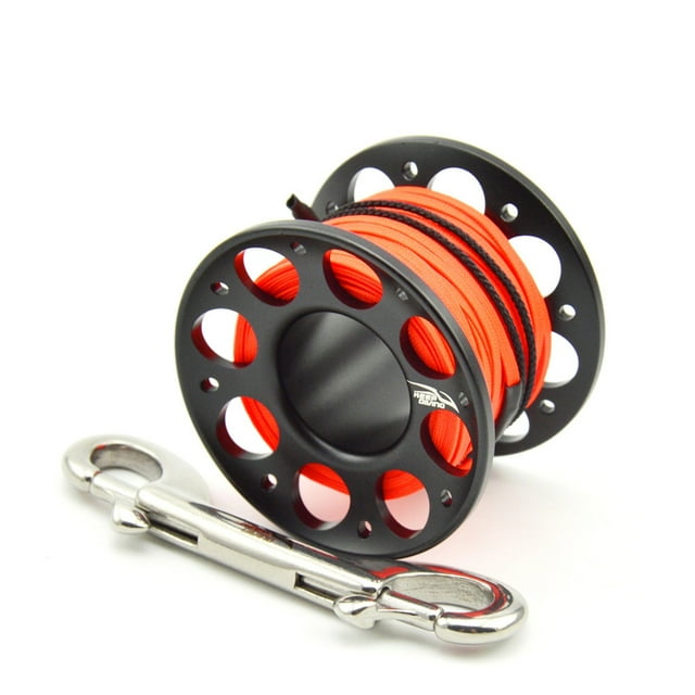 Eigraketly Carrete de carrete de buceo Keep, carretes de cuerda de poliéster de Color sólido portátiles, accesorios subacuáticos de pesca de con Deportes acuáticos Negro 15m Eigraketly OD003289-02