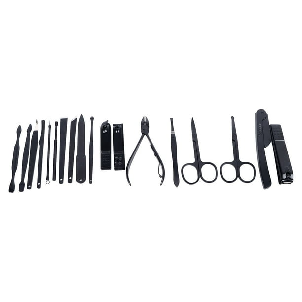 Juego De Manicura, Cortaúñas Duradero Y Fácil De Limpiar, 18 Piezas Con Caja De Almacenamiento Para Pedicura