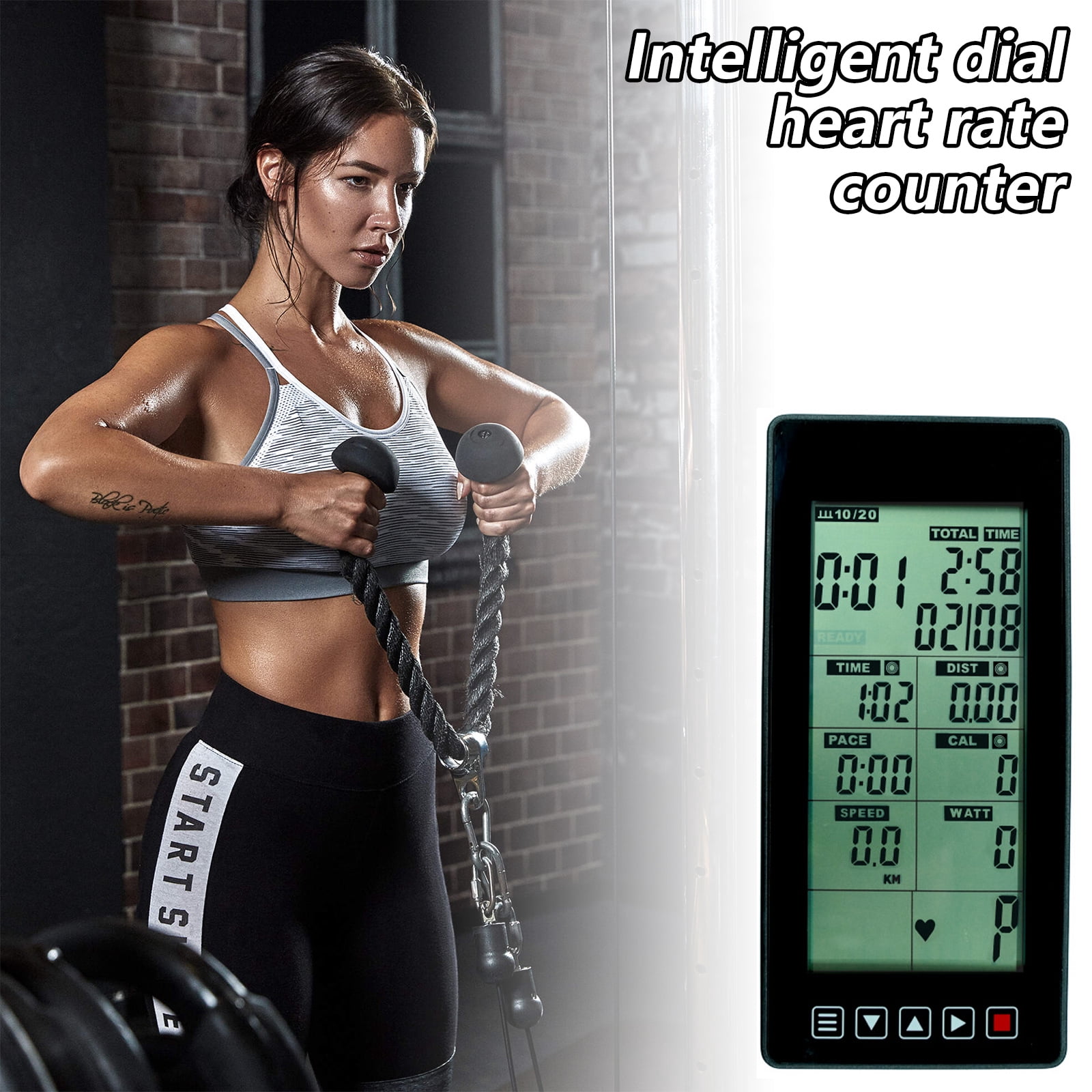 Heart Rate Monitor Exercise Bike Computer Speed Distance Calorie Trackers For Indoor Cycling Bike And Gym Equipment