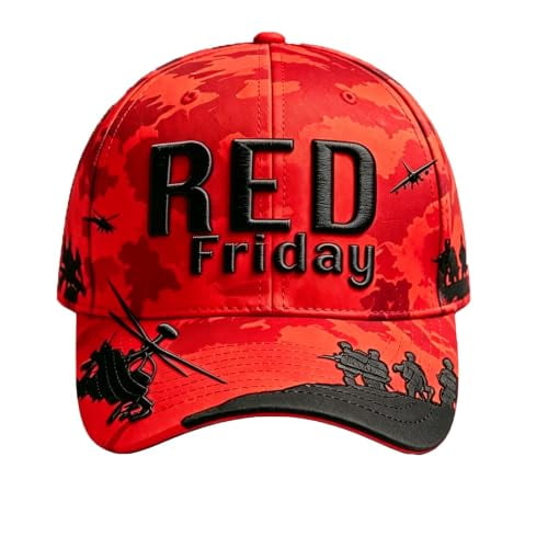 RED Friday Remember Everyone Deployed Baseball Cap for Men, Patriotic Printed Adjustable Dad Hat, Vintage Cotton Veteran Support Casual Cap, Military Appreciation Gift