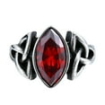 thumbnail image 2 of Men Crystal Ring Party Ceremony Wedding Boys Vintage Style Simple Design Portable Steel Rings Hand Jewellery Birthday Gift Red Size 7, 2 of 6