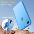 thumbnail image 5 of JETech Matte Case for iPhone XR 6.1-Inch, Shockproof Military Grade Drop Protection, Frosted Translucent Back Phone Cover, Anti-Fingerprint (Light Blue), 5 of 6