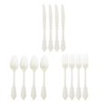 thumbnail image 2 of Thinsony Stylish Premium Plastic Forks Spoons and for Party Decor Silverware White 18.5cm 1Set, 2 of 6