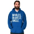 thumbnail image 3 of Worlds Okayest Uncle Niece Nephew Fun Hoodie Hooded Sweatshirt Men Brisco Brands M, 3 of 5