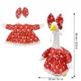 thumbnail image 2 of Christmas Porch Goose Outfit With Bow Headband And Print Dress For 23 Inch Cement Lawn Goose Statue,Christmas Porch Goose Outfit Decorations For Patio Yard, 2 of 3