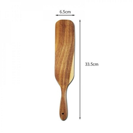 

Big Sales!!Wooden Spatula Kitchen Nonstick Dedicated Wooden Kitchenware Heat Resistant Wooden Cooking Shovel Spoon