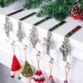 thumbnail image 5 of Soporte para medias navideñas para repisa de chimenea, soporte para medias navideñas de metal de bronce brillante para repisa de chimenea, decoraciones navideñas, 5 of 5