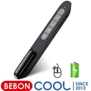 BEBONCOOL Wireless Presenter Remote with Air Mouse, Rechargeable PPT Presentation Pointer RF 2.4GZ PowerPoint Clicker Computer Slide Advancer