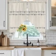 thumbnail image 6 of Vintage Botanical Swag Valances for Windows, Kitchen Window Curtains Over Sink, Herb on Beige Leaves Retro Country Window Treatment Curtains for Living Room/Bedroom Curtains 2 Panel Sets 36"x45", 6 of 8