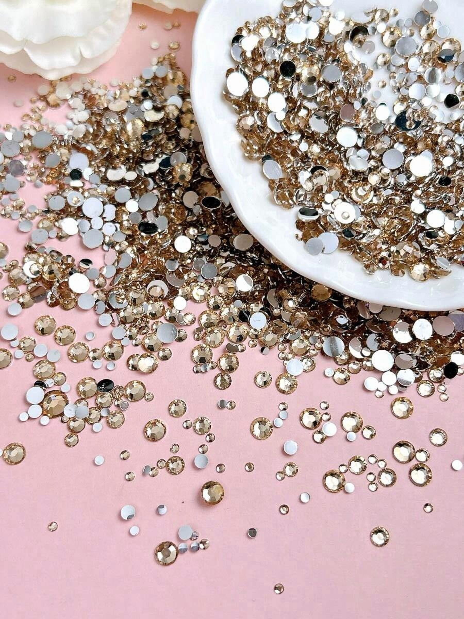 1 Box Assorted Color ABS Rhinestones, Resin Flat Diamonds, Shiny Nail Art Decorations For DIY Crafts And Manicure Accessories Nails Nail Supplies Nail Gems