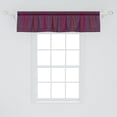 thumbnail image 2 of Ambesonne Geometric Valance Pack of 2, Psychedelic Grid Motif, 54"X12", Charcoal Grey and Multicolor, 2 of 4